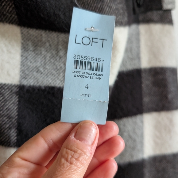 LOFT Monochrome Checkered Mini Skirt - Picture 3 of 3